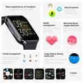 Smartwatch Q23 con cardiofrequenzimetro - IP68, schermo HD da 1.69" - Nero
