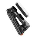 Q34 AI stabilizzatore gimbal per selfie stick con funzione anti-vibrazioni e luce di bellezza RGB - Nero