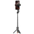 Q34 AI stabilizzatore gimbal per selfie stick con funzione anti-vibrazioni e luce di bellezza RGB - Nero