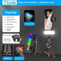 Q34 AI stabilizzatore gimbal per selfie stick con funzione anti-vibrazioni e luce di bellezza RGB - Nero