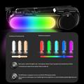 Q34 AI stabilizzatore gimbal per selfie stick con funzione anti-vibrazioni e luce di bellezza RGB - Nero