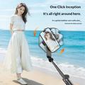 Q34 AI stabilizzatore gimbal per selfie stick con funzione anti-vibrazioni e luce di bellezza RGB - Nero