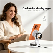 Supporto di ricarica wireless magnetico 3 in 1 Q36 - Bianco