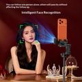 Q37 Stabilizzatore con gimbal AI e bastone per selfie con luce di bellezza RGB - Nero