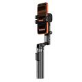 Q37 Stabilizzatore con gimbal AI e bastone per selfie con luce di bellezza RGB - Nero