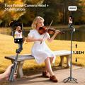 Q37 Stabilizzatore con gimbal AI e bastone per selfie con luce di bellezza RGB - Nero