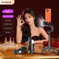 Q37 Stabilizzatore con gimbal AI e bastone per selfie con luce di bellezza RGB - Nero