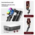 Q37 Stabilizzatore con gimbal AI e bastone per selfie con luce di bellezza RGB - Nero