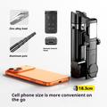 Q37 Stabilizzatore con gimbal AI e bastone per selfie con luce di bellezza RGB - Nero