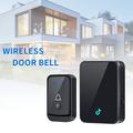 Set campanello wireless Q502 con 2 trasmettitori e 1 ricevitore - Nero