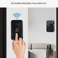 Set campanello wireless Q502 con 2 trasmettitori e 1 ricevitore - Nero
