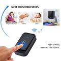 Set campanello wireless Q502 con 2 trasmettitori e 1 ricevitore - Nero
