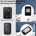 Set campanello wireless Q502 con 2 trasmettitori e 1 ricevitore - Nero
