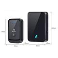 Set campanello wireless Q502 con 2 trasmettitori e 1 ricevitore - Nero