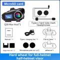 Casco da moto Q58Max con auricolare Bluetooth e radio FM - Portata di 500m