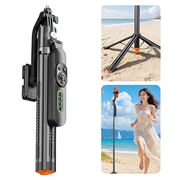 Q625 Quadripiede/Bastone per selfie con tracciamento Bluetooth AI - 1.83m - Nero