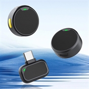 Microfono wireless a clip magnetico Q8 con ricevitore USB-C - 2 pezzi. - Nero