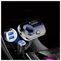 QC3.0 Car Charger / Bluetooth FM Transmitter with RGB BC49AQ - Black