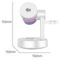 Stazione di ricarica wireless magnetica QI2.2 25W con altoparlante Bluetooth e RGB - Bianco