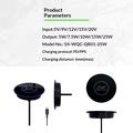 QR02 Qi 2.2 caricabatterie wireless magnetico da 25W per scrivania, mobili e installazione su supporto per auto