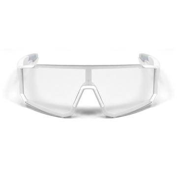 QY-Pro1 Occhiali da ciclismo intelligenti con traduzione AI e connettività Bluetooth - Bianco / Lente fotocromatica