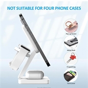 Supporto per caricabatterie wireless magnetico pieghevole Qi2 15W 3 in 1 - Bianco