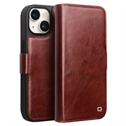 Custodia in pelle a portafoglio iPhone 15 Qialino Classic