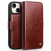 Custodia in pelle a portafoglio iPhone 15 Plus Qialino Classic