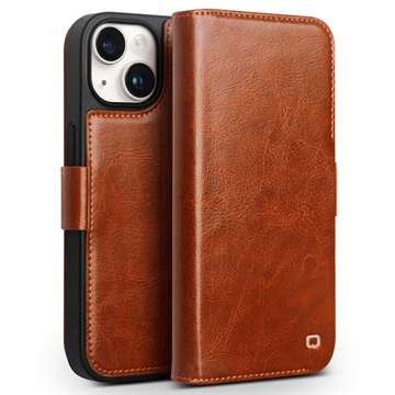 Custodia in pelle a portafoglio iPhone 15 Plus Qialino Classic