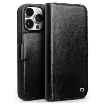 Custodia in pelle a portafoglio iPhone 15 Pro Qialino Classic