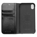 Custodia Portafoglio Qialino Classic in Pelle per iPhone XR - Nera