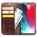 Custodia Portafoglio Qialino Classic in Pelle per iPhone XR - Marrone