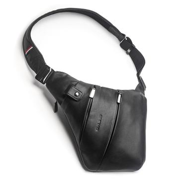 Qialino - Borsa a tracolla in vera pelle - Nero