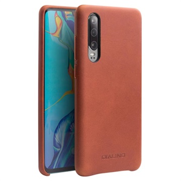 Qialino Premium Huawei P30 Leather Case - Brown