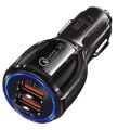 Caricabatteria da Auto Quick Charge 3.0 30W - 2 x USB - Nero