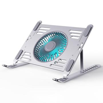 R-JUST HZ44 Supporto di raffreddamento per laptop pieghevole - Argento