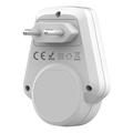 R1 repellente ultrasonico intelligente per insetti con indicatore LED - modello da presa - bianco