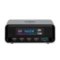 Stazione di ricarica rapida RELIFE Q8 165W con tecnologia GaN - 4 porte USB-C / 1 porta USB-A - Grigio