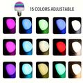 Lampadina LED RGB con batteria da 3600 mAh, telecomando