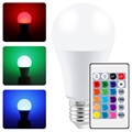 Lampadina a LED RGB con Telecomando - 10W, E27 - Bianco