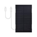 RH-P09 Pannello solare monocristallino in ETFE da 5V e 2W per il campeggio - IP65, cavo Lightning e USB-C