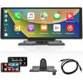 RH-W517 Schermo wireless CarPlay/Android Auto da 10.3" con trasmettitore FM e connettività Bluetooth