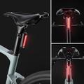 Rockbros RB02 Fanale posteriore intelligente per bicicletta - Sensore del freno, 10 modalità, IPX5, USB-C - Nero