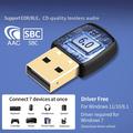 Mini adattatore USB Bluetooth 6.0 RTL60C per Windows - Nero