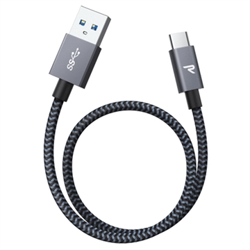 TOPK AC27 USB-C Data & Charging Cable with LCD Display - 1m - Black