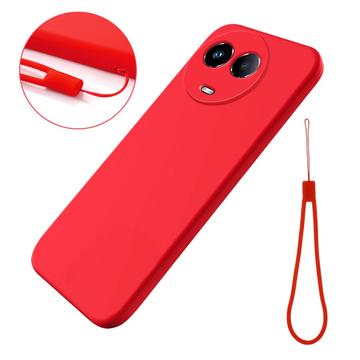 Custodia in Silicone Liquido per Realme 11/11x - Rossa