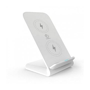 Rebeltec W210 Supporto per caricabatterie wireless Qi ad alta velocità 15W - Bianco