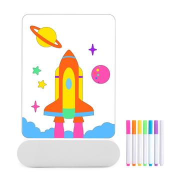 Lavagna da disegno a LED ricaricabile e cancellabile con 7 penne a colori