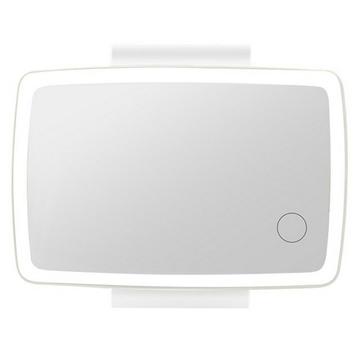 Specchio LED ricaricabile per il trucco per il parasole dell\'auto - Bianco