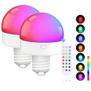 Lampadina ricaricabile con RGB e telecomando - E27 - 2 pezzi.